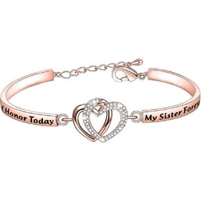 FOTAP My Maid of Honor Today My Sister Forever Bracelet Wedding Party Gift Matron of Honor Gift Maid of Honor Gift