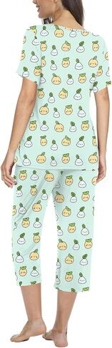 TAOHUADAO Women's Casual Pajama Sets, Lounge Sleepwear Summer Ladies Pjs Sets with Pockets in Saudi Arabia