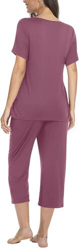 TAOHUADAO Women's Casual Pajama Sets, Lounge Sleepwear Summer Ladies Pjs Sets with Pockets in Saudi Arabia