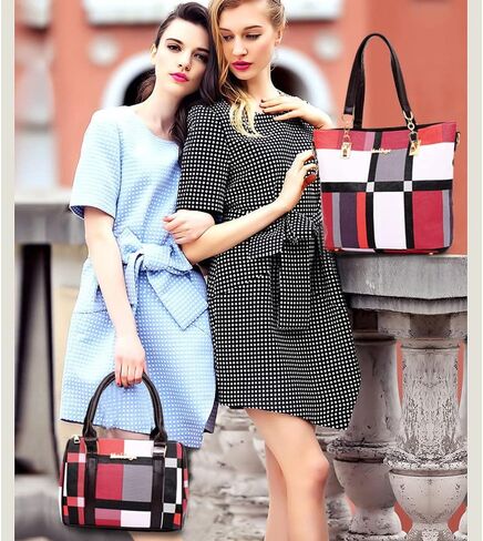 ZiMing 6-Pcs Womens Handbags Tote Bags Shoulder Bag Leather Purses Satchel Bag Top-Handle Handbag Crossbody Bag Wallet Clutch in Saudi Arabia