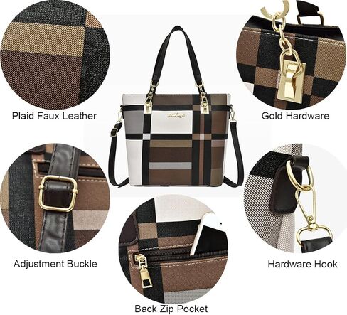 ZiMing 6-Pcs Womens Handbags Tote Bags Shoulder Bag Leather Purses Satchel Bag Top-Handle Handbag Crossbody Bag Wallet Clutch in Saudi Arabia