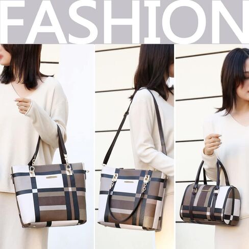 ZiMing 6-Pcs Womens Handbags Tote Bags Shoulder Bag Leather Purses Satchel Bag Top-Handle Handbag Crossbody Bag Wallet Clutch in Saudi Arabia