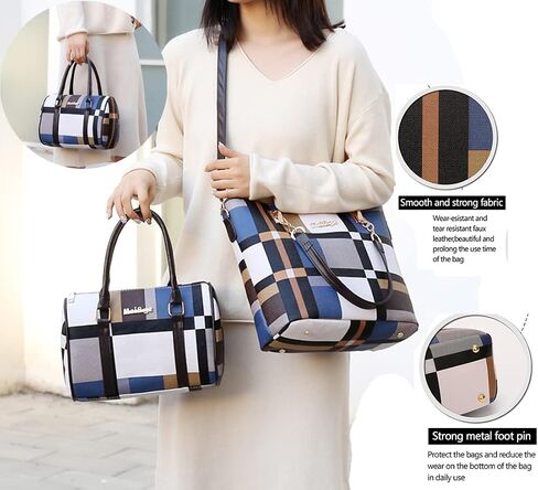 ZiMing 6-Pcs Womens Handbags Tote Bags Shoulder Bag Leather Purses Satchel Bag Top-Handle Handbag Crossbody Bag Wallet Clutch in Kuwait