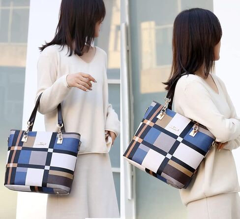 ZiMing 6-Pcs Womens Handbags Tote Bags Shoulder Bag Leather Purses Satchel Bag Top-Handle Handbag Crossbody Bag Wallet Clutch in Kuwait