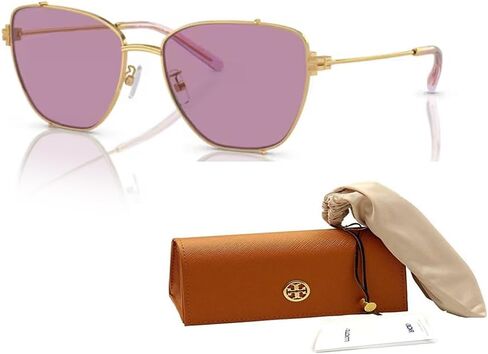 نظارة شمسية Tory Burch TY6105 عين القطة للنساء + حزمة مع مجموعة نظارات مجانية من Designer iWear in Kuwait
