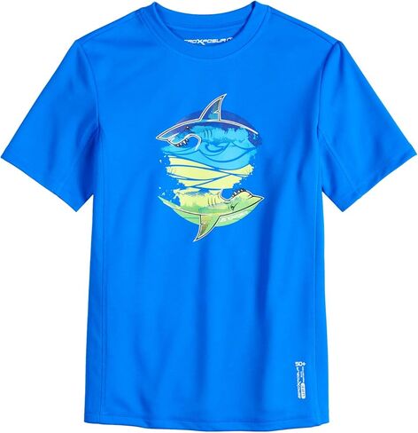 بلوزة السباحة ZeroXposur للأولاد 8-20 برسومات القرش in Kuwait