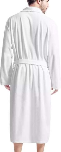 CLOHOMIN Comfortable Mens Plush Bathrobe with Pocket, Soft Spa Robes Keep Warm Bathrobes for Winter Spring in Saudi Arabia