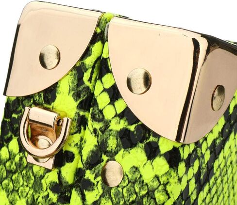 Manyysi Snakeskin Handbag Ladies Party Prom Evening Box Clutch Crossbody Shoulder Chain Bag in Saudi Arabia