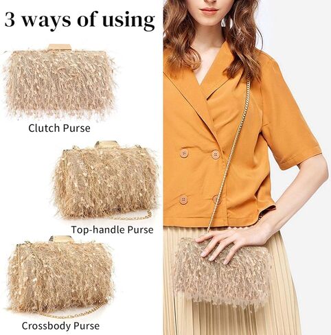 احصل على محفظة كلاتش للنساء، حقيبة يد لطيفة منفوشة للسهرة، حقيبة يد مسائية فريدة من نوعها للسيدة المسائية والحفلات الراقصة in Kuwait