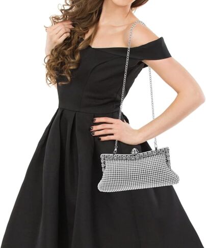 سيلفتيك حقيبة يد صغيرة للسهرات وحفلات الزفاف والحفلات الراقصة مع سلسلة قصيرة وطويلة in Kuwait