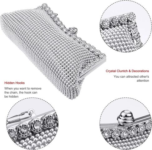 سيلفتيك حقيبة يد صغيرة للسهرات وحفلات الزفاف والحفلات الراقصة مع سلسلة قصيرة وطويلة in Kuwait