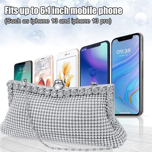 سيلفتيك حقيبة يد صغيرة للسهرات وحفلات الزفاف والحفلات الراقصة مع سلسلة قصيرة وطويلة in Kuwait