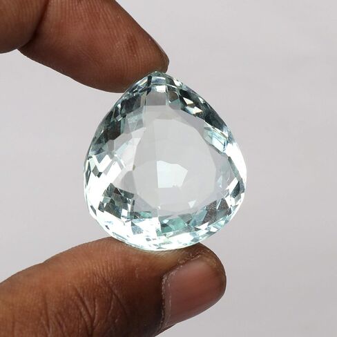 GEMHUB 34.55 Carat Blue Aquamarine Pear Shaped Shape Loose Gemstone in Saudi Arabia