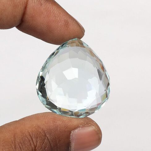 GEMHUB 34.55 Carat Blue Aquamarine Pear Shaped Shape Loose Gemstone in Saudi Arabia