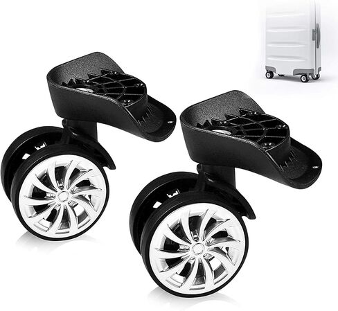 1Pair Luggage Suitcase Replacement Wheels,Swivel Durable Double Row Large Wheel Quiet Suitcase Wheels in Saudi Arabia