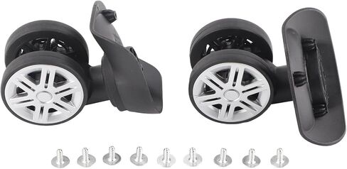Sonew 1 Pair Luggage Wheels, Suitcase Wheel for Camp and Travel Box Repair, Black Large and Double Row Wheel for Spinner Replacement in Saudi Arabia