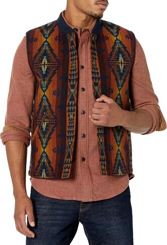 Pendleton Mens Parkdale Quilted Wool Snap Vest Snap Vest in Kuwait