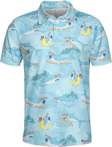 قمصان جولف للرجال من باجيمو، قمصان جولف مضحكة للرجال، قميص بولو هاواي قمصان استوائية للرجال in Kuwait