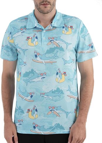 قمصان جولف للرجال من باجيمو، قمصان جولف مضحكة للرجال، قميص بولو هاواي قمصان استوائية للرجال in Kuwait