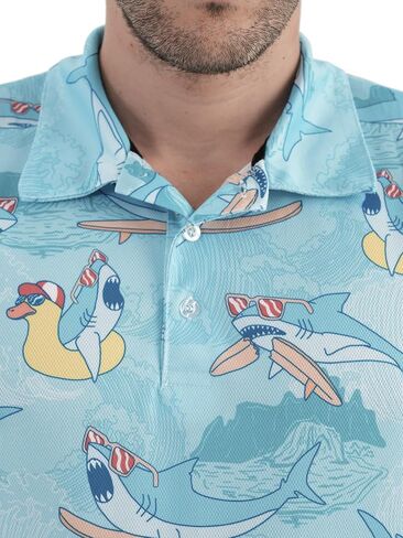 قمصان جولف للرجال من باجيمو، قمصان جولف مضحكة للرجال، قميص بولو هاواي قمصان استوائية للرجال in Kuwait