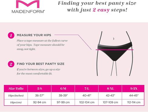 Maidenform Women's M Adjustable String Thong Underwear, No-Show Panties, Multi-Way Straps, 3-Pack in Saudi Arabia