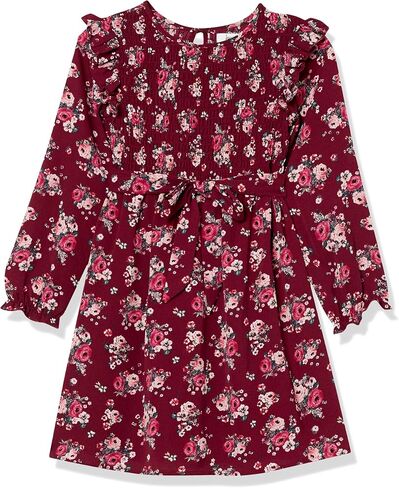 Speechless Girls' Long Sleeve Dress with Smocked Bodice in Kuwait