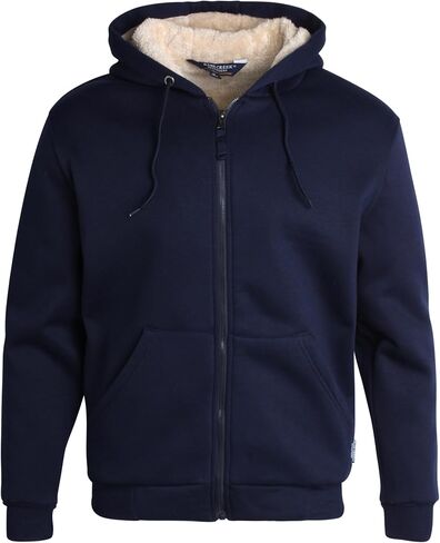 Bass Creek Outfitters Mens High Visibility Sweatshirt - Heavyweight Sherpa Lined Safety Workwear Zip Hoodie Sweatshirt, M-XXL in Kuwait