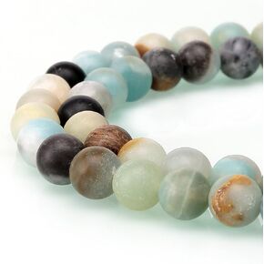 BRCbeads اللازورد الأحجار الكريمة الطبيعية فضفاض الخرز 8mm ماتي جولة كريستال حجر الطاقة قوة الشفاء لصنع المجوهرات - الأزرق