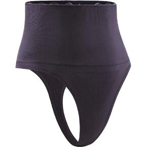HOTALFA Mid-Waist Seamless Tummy Control Thong Shapewear for Women Cincher Girdle Panties Underwear