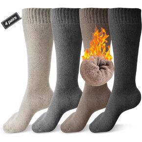 Knee High Socks for Woman, Boot Socks/long Socks Cotton Thermal Socks for Hiking Skiing Winter Gifts-4pairs in Saudi Arabia