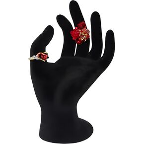 YOFAN Hand Shaped Ring Jewelry Display Holder Bracelet Necklace Stand, Photo props, Home Decoration, Black Velour, 7 Inch in Saudi Arabia