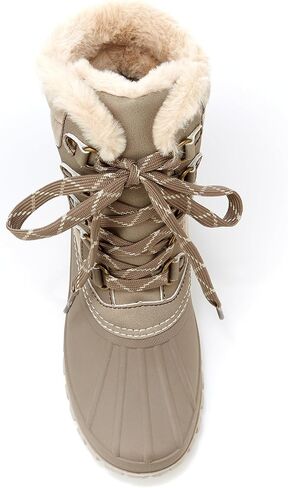 JBU Womens Casey Waterproof Winter Casual Boots Ankle Low Heel 1-2" - Brown in Saudi Arabia