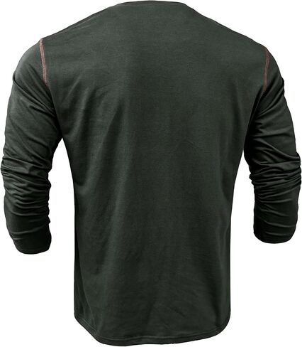 Mens Casual Henley Shirts Cotton T Shirts Long Sleeve Fashion Tops Lightweight Pullover in Saudi Arabia