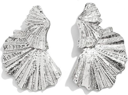 Gangel Gold Exaggerated Earrings Large Statement Earring Flower Drop Long Earring Punk Big Earrings Rave Party Fashion Jewelry Dangle Earrings for Women and Girls in Kuwait