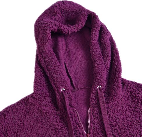 Sleepdown Womens Oversized Pullover Hooded Sweatshirt with Pockets Fuzzy Fleece Long Sleeve Zip Up Sweatshirt for Womens in Kuwait
