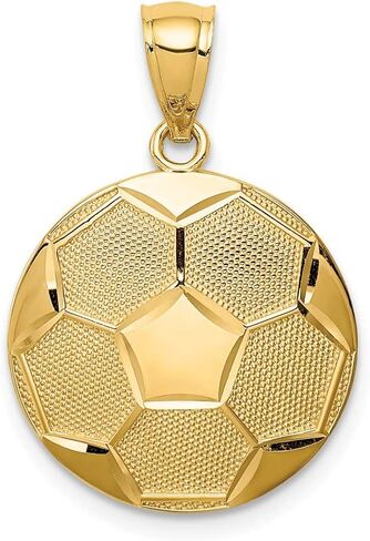FB JEWELS 14K Yellow Gold Soccer Pendant in Saudi Arabia