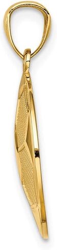 FB JEWELS 14K Yellow Gold Soccer Pendant in Saudi Arabia