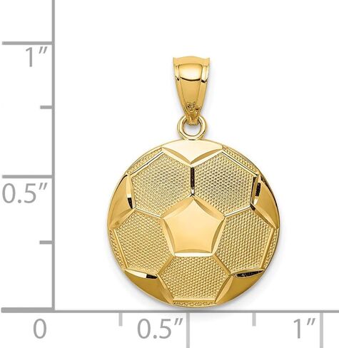 FB JEWELS 14K Yellow Gold Soccer Pendant in Saudi Arabia