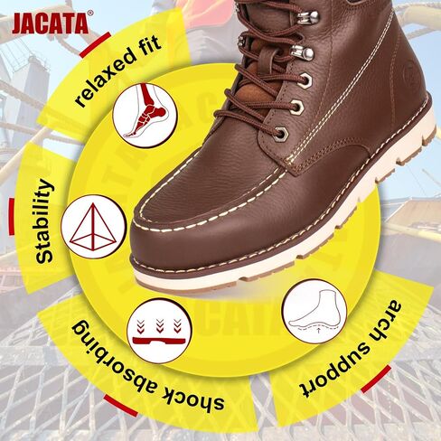 جاكاتا أحذية عمل رجالي Moc تو إسفين بوتاس دي تراباجو بارا هومبر مقاومة للماء والزيت أحذية البناء غير قابلة للانزلاق للرجال in Kuwait