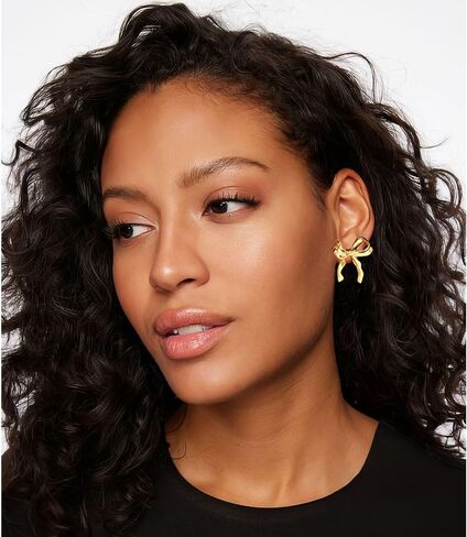 BLISI Gold Bow Earrings Silver 925 Sterling Silver Post Bow Stud Earrings Gold Dangle Bow Earrings Gold and Silver Bow Earrings for Women Girls Hypoallergenic in Saudi Arabia