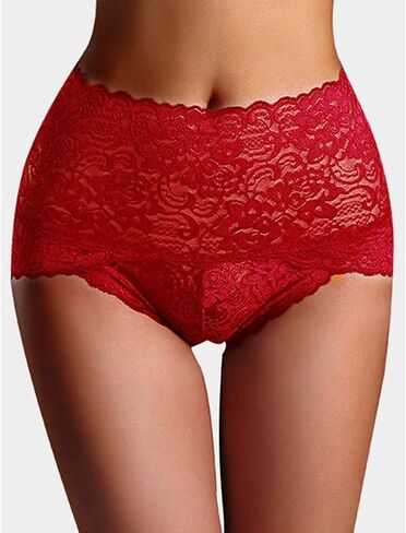 fyclemt Women Sexy Lace Underwear High Waist Tummy Control Soft Breathable Panties Briefs in Saudi Arabia
