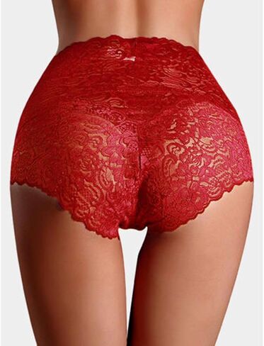 fyclemt Women Sexy Lace Underwear High Waist Tummy Control Soft Breathable Panties Briefs in Saudi Arabia