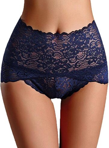 fyclemt Women Sexy Lace Underwear High Waist Tummy Control Soft Breathable Panties Briefs in Saudi Arabia