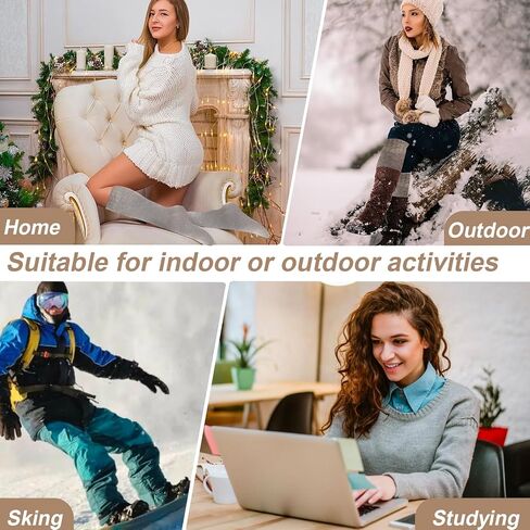 Knee High Socks for Woman, Boot Socks/long Socks Cotton Thermal Socks for Hiking Skiing Winter Gifts-4pairs in Saudi Arabia