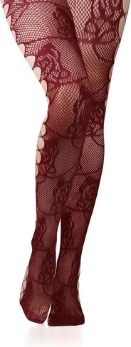 Benefeet Sox Womens Sexy Rose Patterned Fishnet Tights Neon Solid Colored Fishnets Floral Mesh Hollow Out Stockings Pantyhose in Saudi Arabia