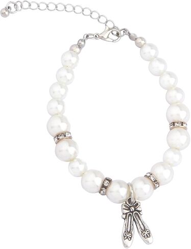 ENSIANTH Dance Lover Gift Pearl Bracelet Girl Dance Jewelry With Dancing Shose Dance Recital Gift in Saudi Arabia