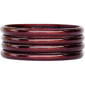 JD'Z COLLECTION Indian Jewelry Glass Bangles for Women Bollywood Plain Glass Bangles Set of 4p Traditional Costume Matching Bracelets Bangles For Women/Girls