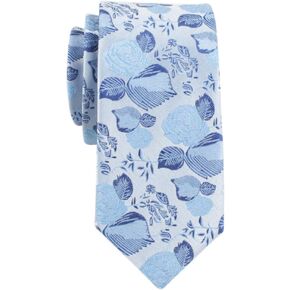 Elfeves Men's Skinny Novelty Floral Tie Colorful Pattern Wedding Necktie - Various Color