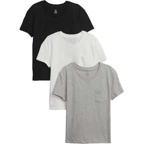GAP Girls' 3-Pack Short Sleeve Pocket Tee