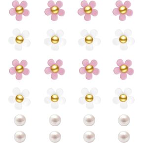 NEVEGE Flower Shoe Charms for Girls Cute Flower Designer Shoe Charms for Adults Teens Kids Kawaii Shoe Decoration Charms with Buttons for Clog Sandals Birthday Party Gift